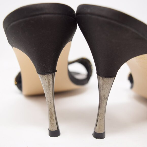 Steven Steve Madden Slip On Sandal Deb Rhinestone Stud Heels Women 9.5 Y2K Party - Picture 4 of 13